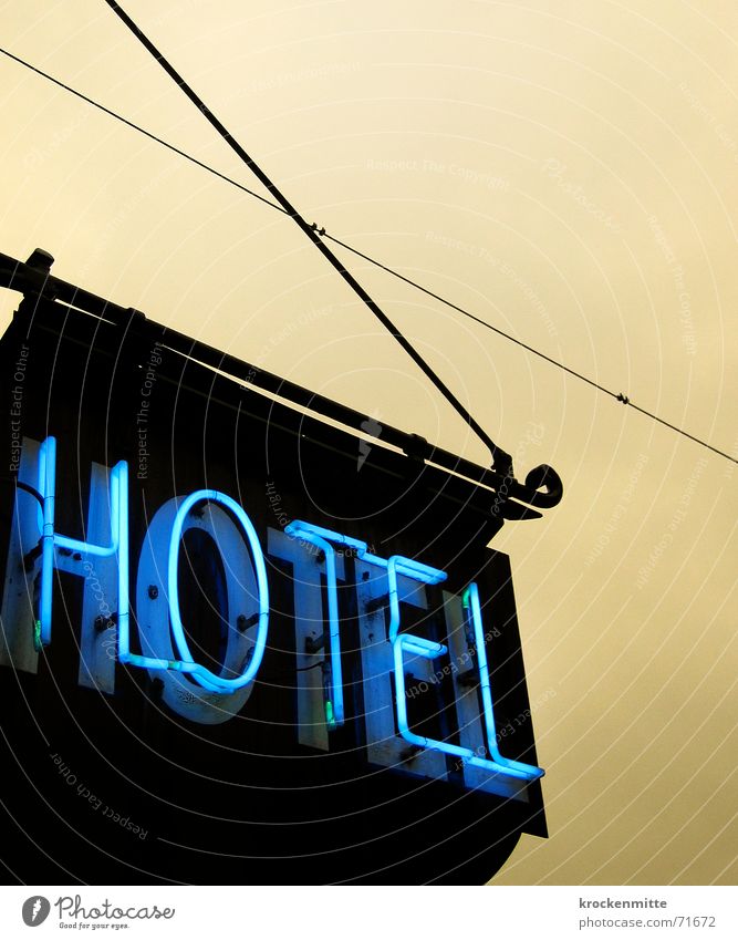 *** Hotel Neon sign Neon light Vacation & Travel Accommodation Lettering Lamp Evening