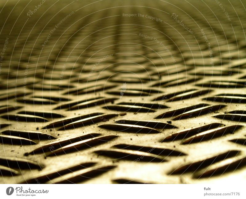 sheet metal Tin Floor covering Structures and shapes Under Steel Pattern Design Macro (Extreme close-up) Close-up checker plate non-slip Bleak