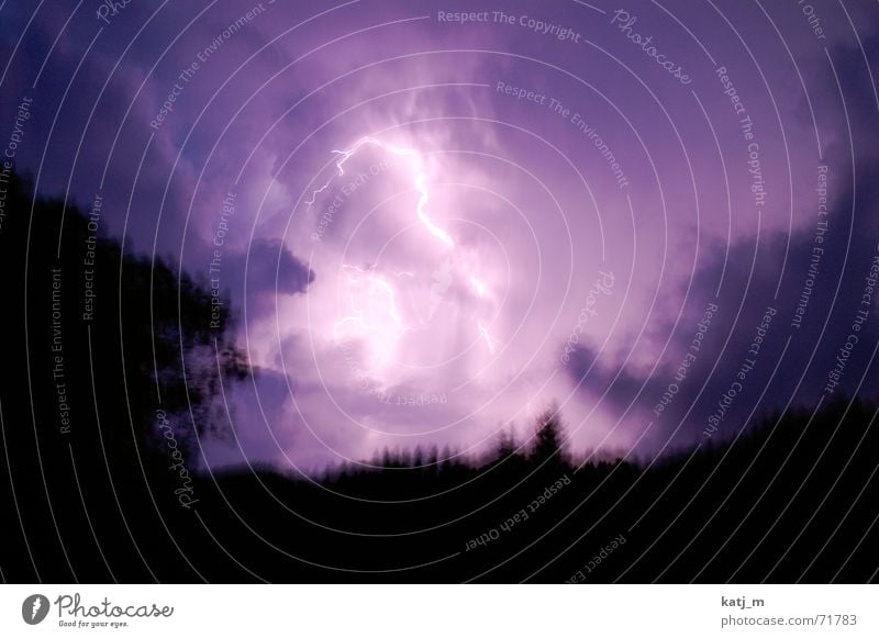 Blizzard {The sky burns} Storm Lightning Thunder Clouds Night Aurora Borealis Thunder and lightning resentment Sky Weather