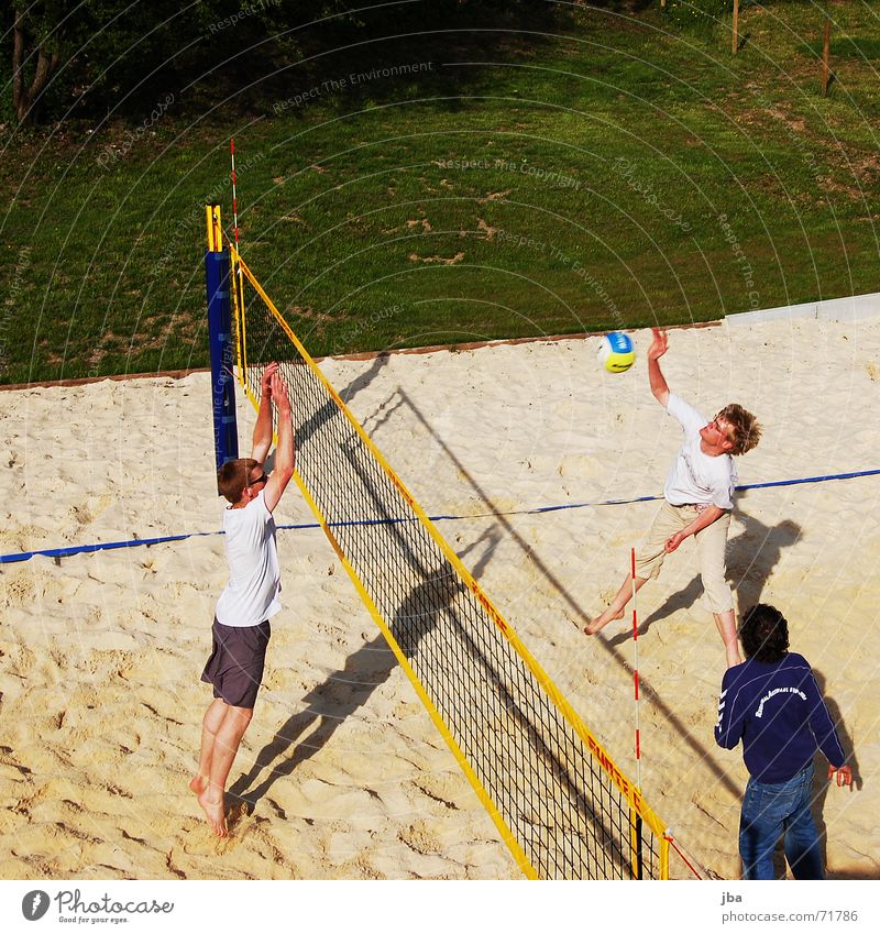 Volleyball net on beach - a Royalty Free Stock Photo from Photocase