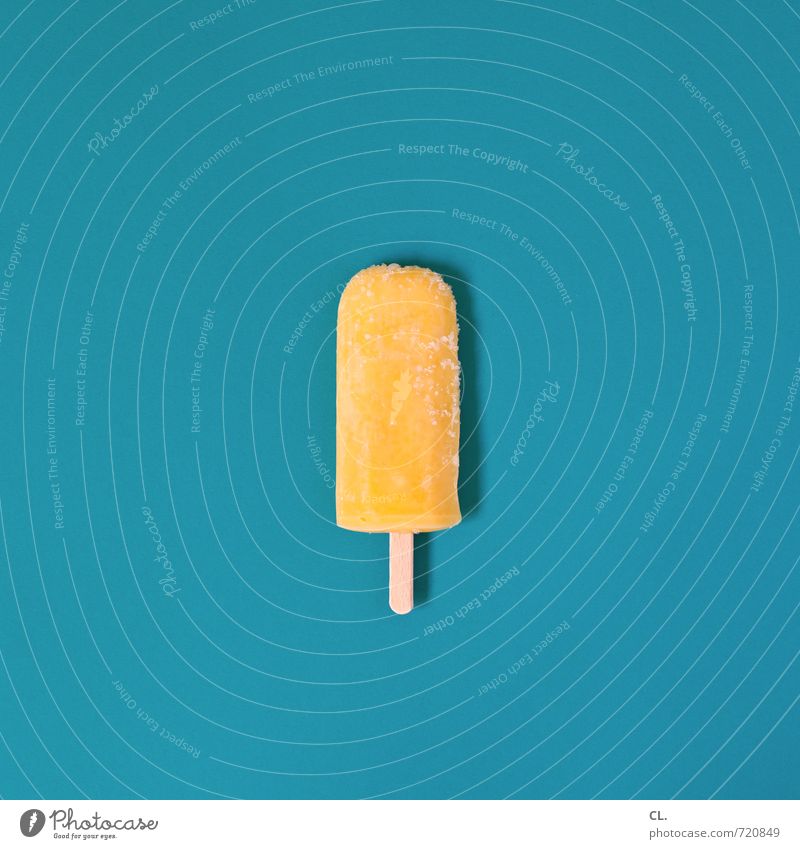 anticipation Food Dessert Ice cream Candy Nutrition Eating Summer Summer vacation To enjoy Esthetic Happiness Fresh Cold Delicious Sweet Blue Yellow Joy Happy