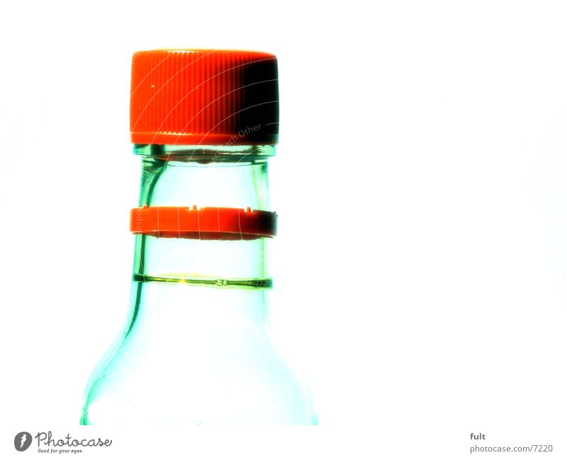 bottle Neck of a bottle Transparent Closed Beverage Things Bottle Closure Gully Glass Clarity Plastic Circle To enjoy Structures and shapes Vessel Fluid Water