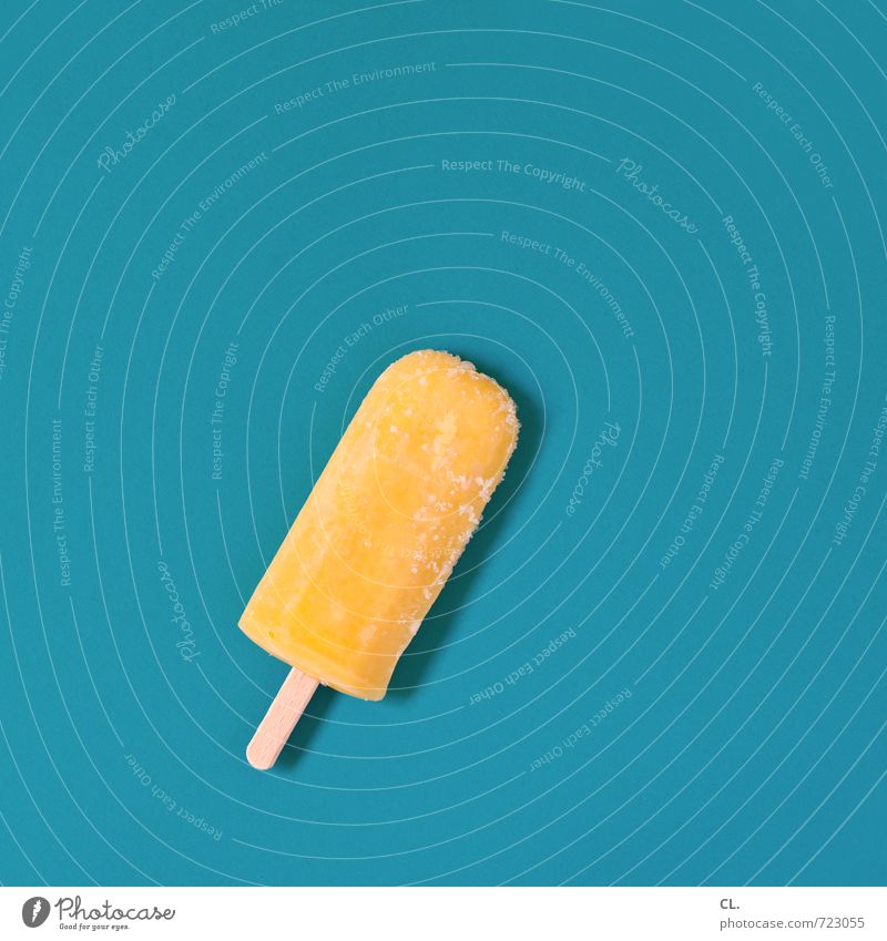 ice Food Dessert Ice cream Candy Nutrition Eating Joy Summer To enjoy Esthetic Happiness Fresh Cold Delicious Sweet Blue Yellow Happy Joie de vivre (Vitality)