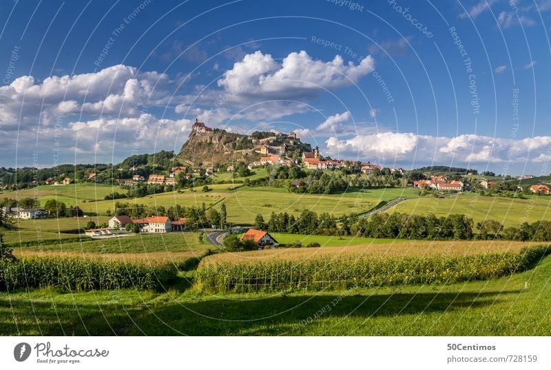 Riegersburg - Fields in Styria Relaxation Calm Vacation & Travel Tourism Trip Summer Hiking Landscape Clouds Beautiful weather Meadow Federal State of Styria