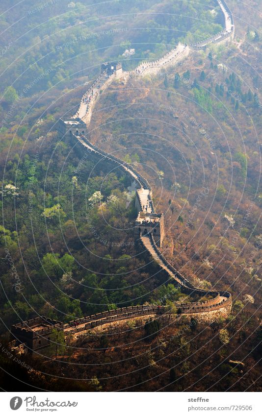 The wall must ... Landscape Mountain China Tourist Attraction Landmark Great wall Esthetic Exceptional Historic Colour photo Panorama (View)