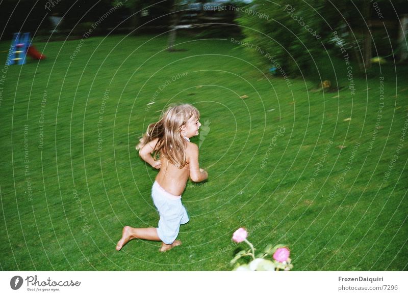 ... like a whirlwind ... Playing Meadow Speed Green Human being little child Walking Running Garden Lawn