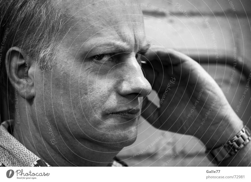 Mmmh? Portrait photograph Skeptical Exasperated Doubt Think Mistrust Timidity Black & white photo