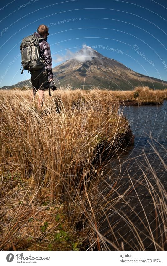 to be alone with you Lifestyle Mountain Hiking Human being Masculine Man Adults 1 Nature Landscape Plant Elements Earth Water Sky Horizon Summer