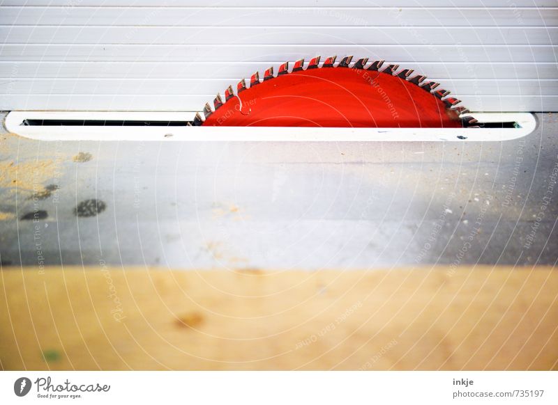 LIKE SLICED BREAD...!!!! Work and employment Profession Craftsperson Craft (trade) Tool Saw Machinery Saw blade Circular saw Sawtooth Metal Prongs Red Effort