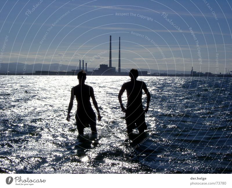 dubbidub Dublin Ocean Waterway Man Friendship Future Coincidence Release Industrial Photography shallow water Silhouette Freedom