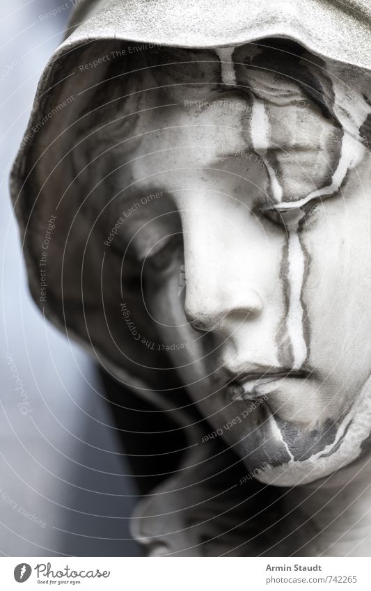 Woman, bust, sculpture, marble, white - free image from