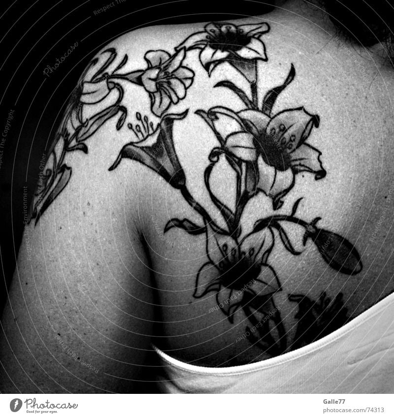 Lily Flower Temporary Tattoo Sticker - OhMyTat