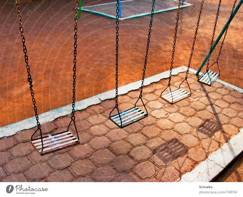 Solitude II Park Swing Playground Loneliness game solitude Mexico Earth Sand red