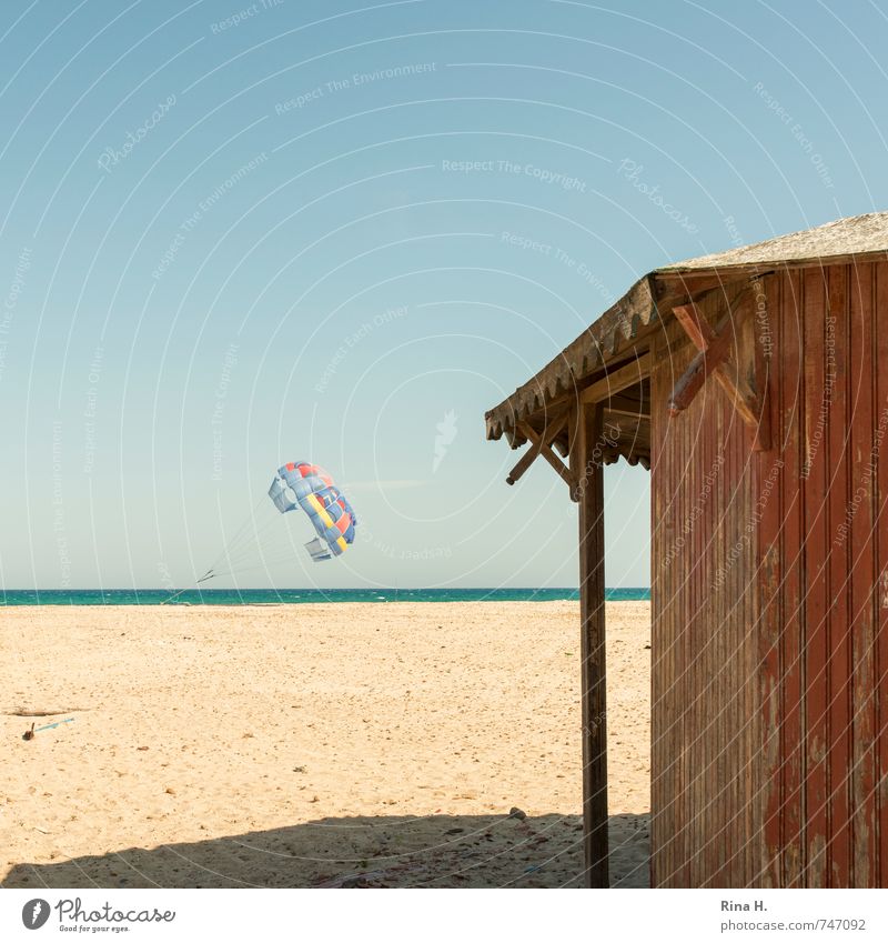 Low Season IV Joy Vacation & Travel Tourism Summer vacation Beach Ocean Sky Cloudless sky Spring Beautiful weather Hut Anticipation Patient Calm Wooden hut