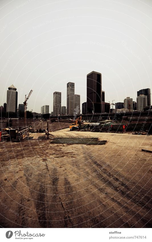 expansion Beijing China Skyline High-rise Town Construction site Growth Colour photo