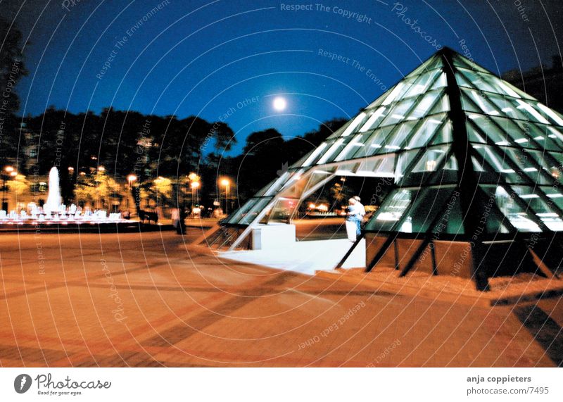 pyramid Night Design Riga Latvia Architecture Pyramid glass Modern Baltic region
