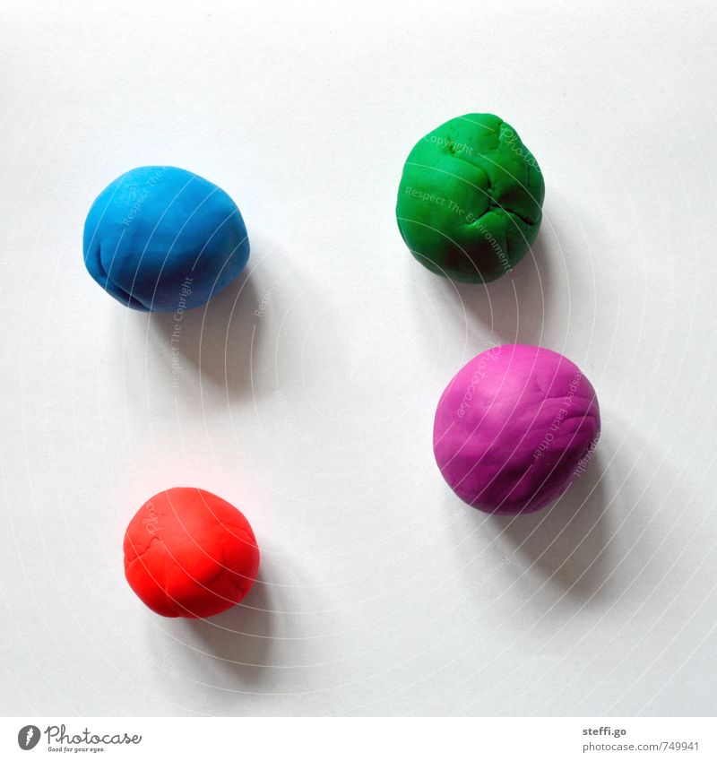 round ball thing Leisure and hobbies Playing Handicraft Sphere Simple Happiness Round Blue Multicoloured Green Violet Pink Red Joy Modeling clay Self-made Ball