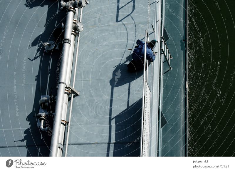 ship painter Watercraft Bird's-eye view River Painter Rhine Shadow Repair