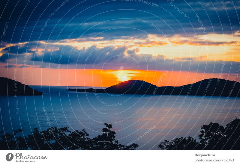 Sunset on Thursday Island, light and dark clouds are visible.Thursday Island ( Waiben ) - Torres Strait, Queensland / Australia Happy Calm Meditation