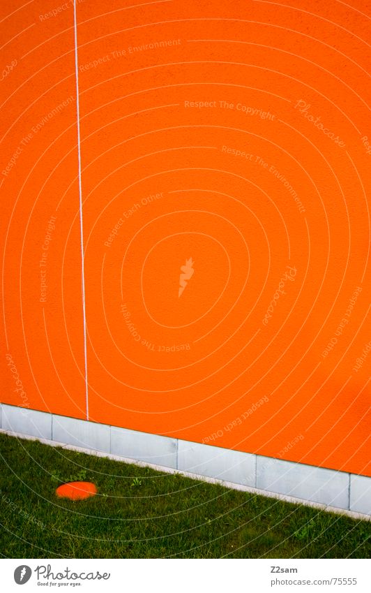 dotted Meadow Grass Green Flashy Abstract Wall (building) Point Line Orange Colour saturation Shift work Golf