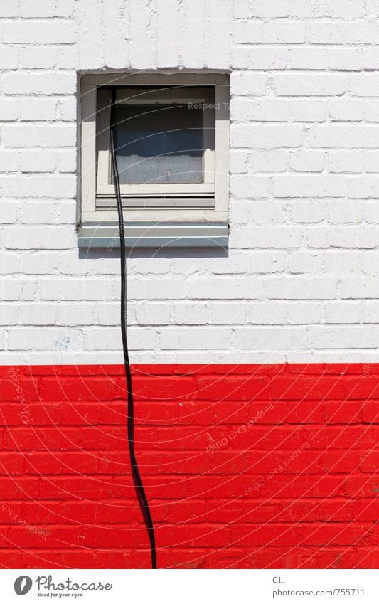 liaison House (Residential Structure) Building Wall (barrier) Wall (building) Window Cable Brick Red Black White Connection long cable Construction site