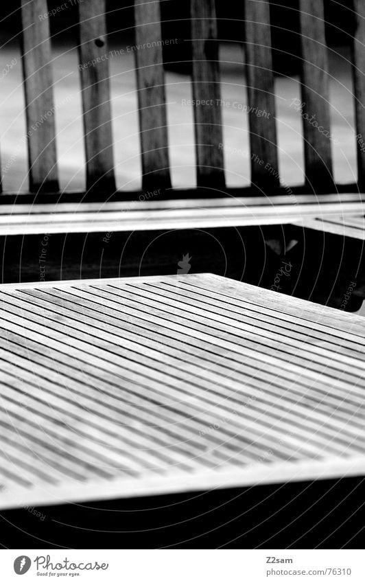 wooden lines Wood Wood flour Abstract Geometry Aspire Pattern Furniture Line Structures and shapes artistic Black & white photo Outdoor furniture