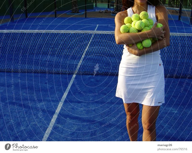 Todas para mi Tennis Woman White Yellow Sports tenis Ball Blue