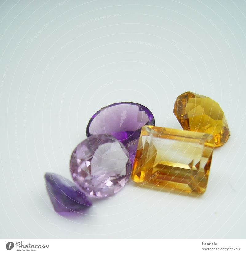 expensive kitsch in complementary Precious stone Multicoloured Synthesis Violet Glittering Yellow Polished section Jeweller Minerals Carat Stone Blue