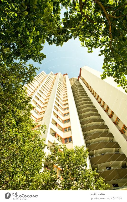 Cottage in the green Architecture House (Residential Structure) Town Apartment Building Tower block High-rise Story Facade Window Glazed facade construction