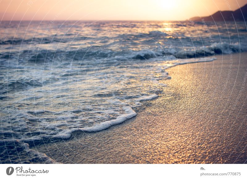 PLASTIC BEACH Environment Landscape Sand Water Sky Cloudless sky Horizon Sunrise Sunset Sunlight Summer Beautiful weather Warmth Waves Coast Beach Ocean