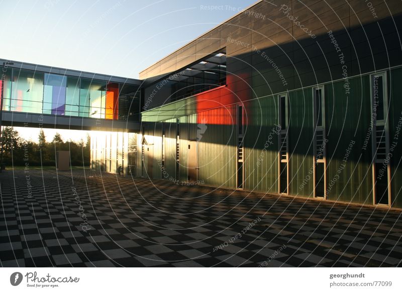 Hochschule Wismar: Faculty of Design enlightened. Multicoloured Light Shadow Light (Natural Phenomenon) Sunbeam Beautiful House (Residential Structure) Bridge