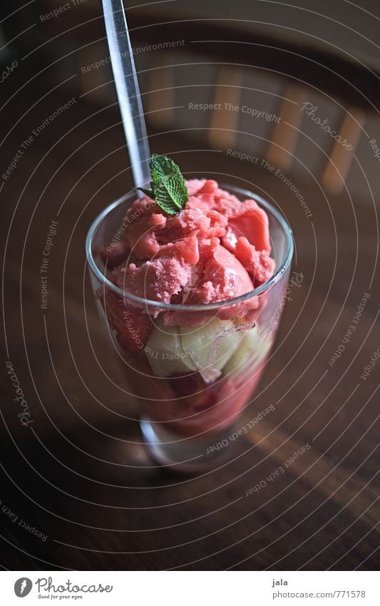 sorbet Food Fruit Ice cream Sorbet Nutrition Organic produce Vegetarian diet Glass Spoon Delicious Sweet Cold Refreshment Snack Dessert Colour photo