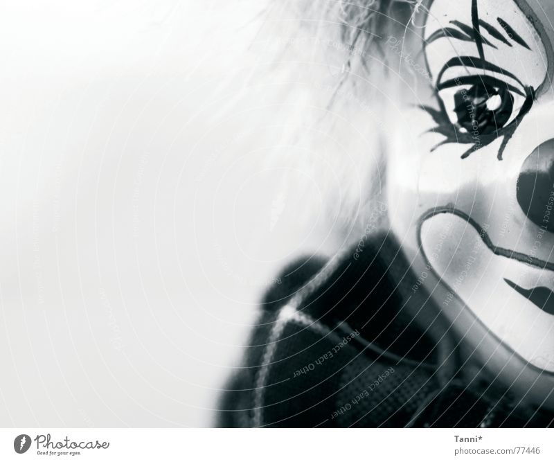 clown Clown Curiosity Face Eyes Doll black-white Laughter