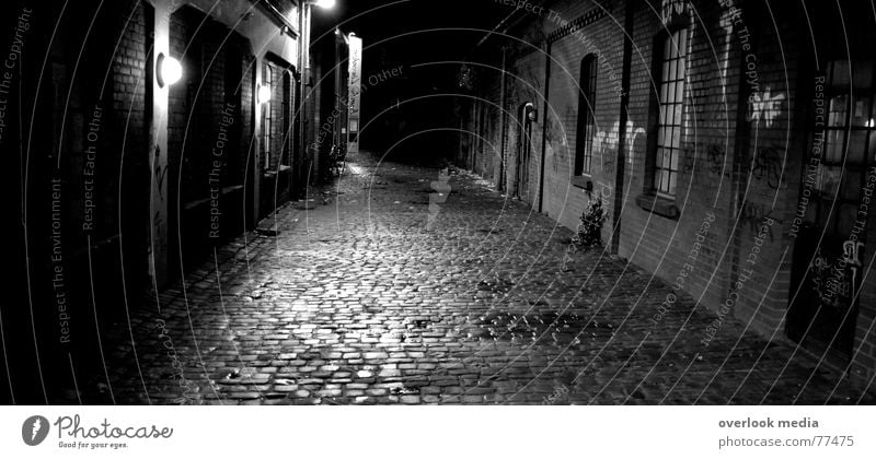 gas Alley Cobblestones Dark Curbstone Night Lanes & trails Fear Street