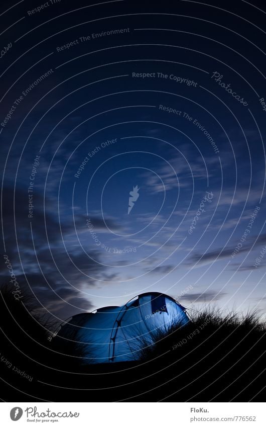dune camping Vacation & Travel Trip Adventure Far-off places Freedom Expedition Camping Summer vacation Environment Nature Sky Clouds Night sky Stars Grass