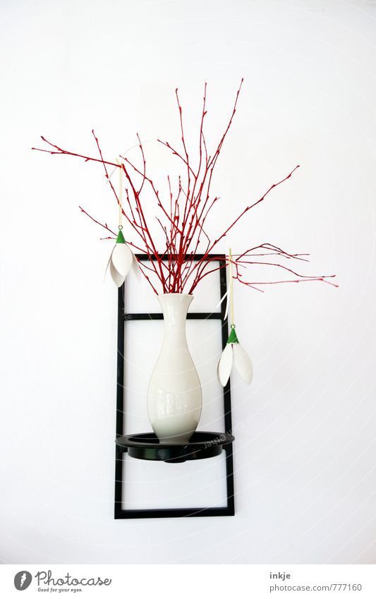 spring decoration Lifestyle Design Living or residing Decoration Spring Summer Branch Twigs and branches Lily of the valley Flower vase Vase Hang Thin Beautiful