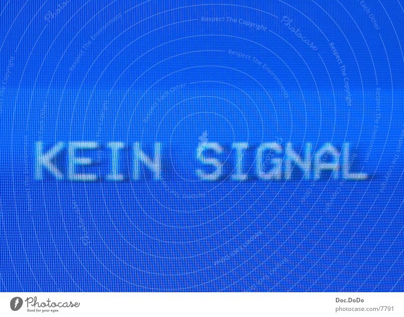 No signal Screenshot Moiré effect Television blue