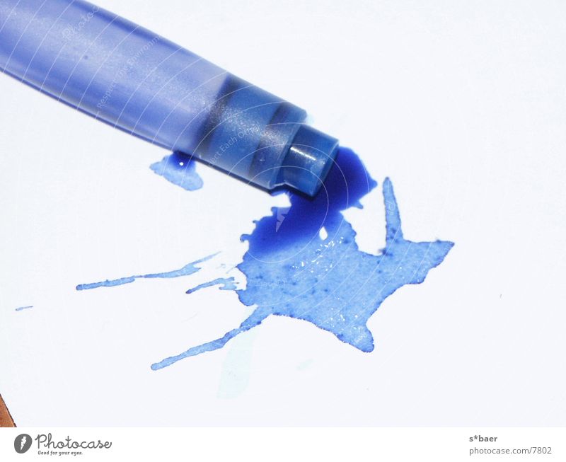 Leaked ink Ink Fountain pen Things ink cartridge Patch ink stain Write