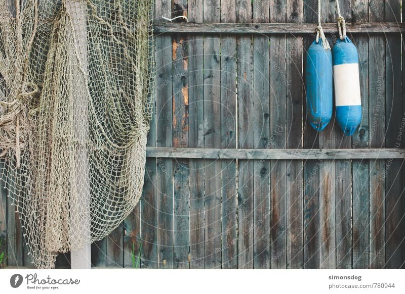 fishing Wall (barrier) Wall (building) Idyll Vacation & Travel Fishery Fishing net Net Buoy Wooden wall Blue Weathered Fence Screening Fishing (Angle) Canada
