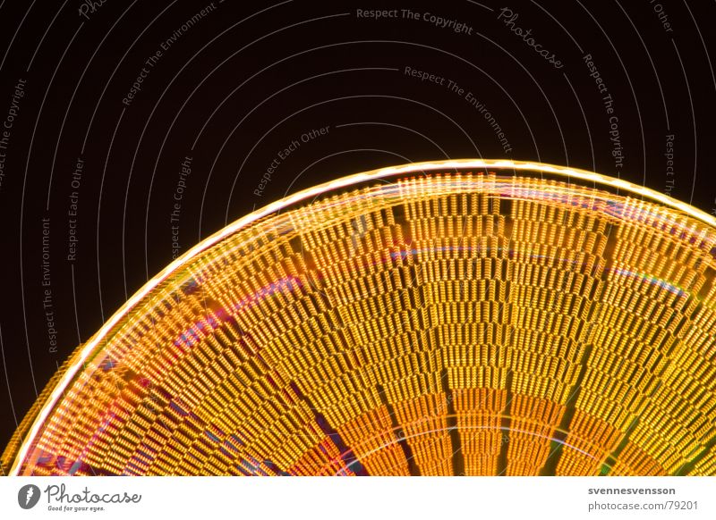 Ferris wheel Light Red Black Yellow Fairs & Carnivals Gyroscope Blur Lighting Lighthouse Dark Green Showman Night Motion blur Night shot Neon sign