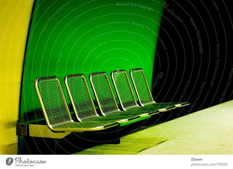 underground seats Style 5 Chair Green Yellow Abstract Round Underground Black London Underground Modern Seating Bench Colour Shadow Perspective