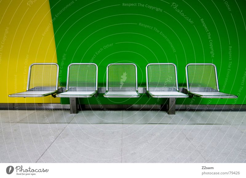 underground seats II Green Chair Underground Yellow Abstract Furniture Side by side Style 5 London Underground Modern in one line Seating Bench Colour