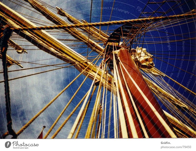 Photo Of A Ships Rigging Rope Stock Photo, Picture and Royalty