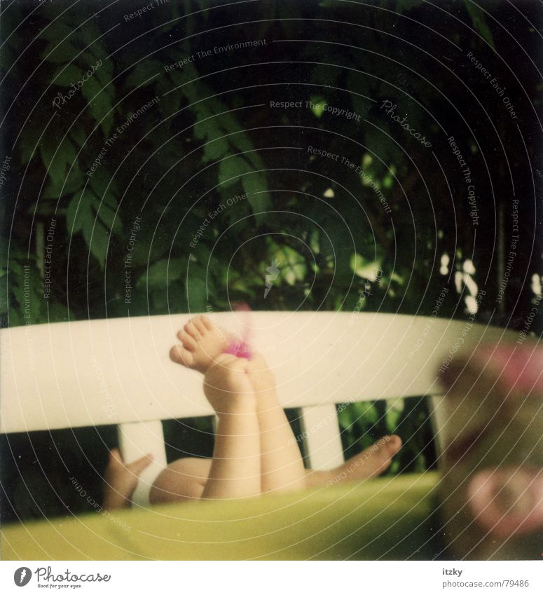 Rosa's Feet Summer Child Balcony Playing Green Hand polaroid ® Polaroid
