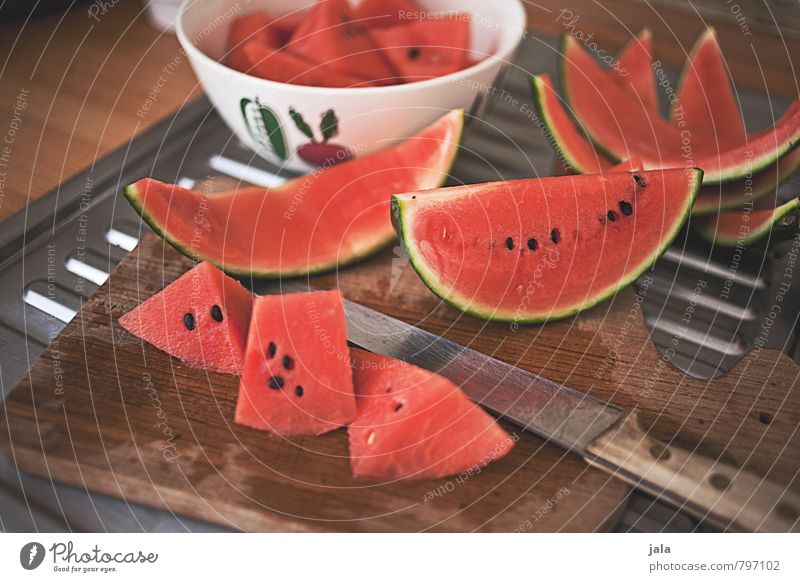 watermelon Food Fruit Water melon Melon Nutrition Organic produce Vegetarian diet Bowl Knives Chopping board Healthy Eating Fresh Delicious Natural Appetite