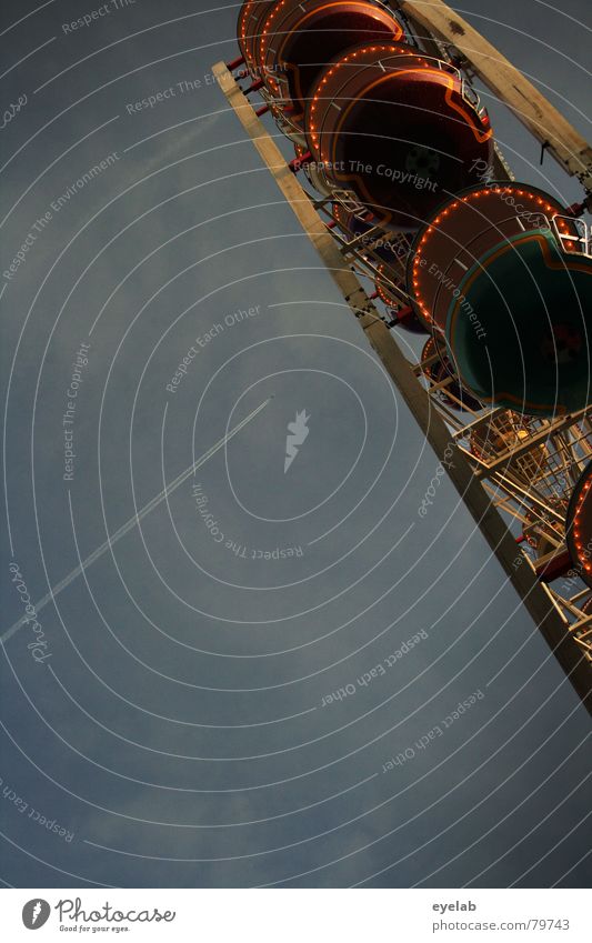 Pensioner 2.- / pupil 3,50- Ferris wheel Gray Fairs & Carnivals Clouds Oktoberfest Hover Amusement Park Sky Theme-park rides Leisure and hobbies Isolated Image