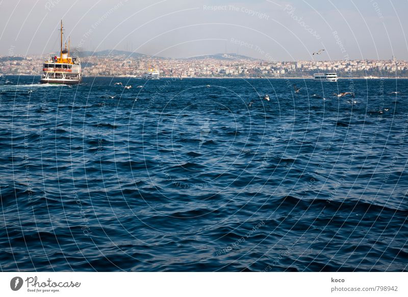 on the Bosporus... Environment Water Summer Beautiful weather Waves Coast Ocean The Bosphorus Istanbul Turkey Europe Asia Capital city Port City Skyline