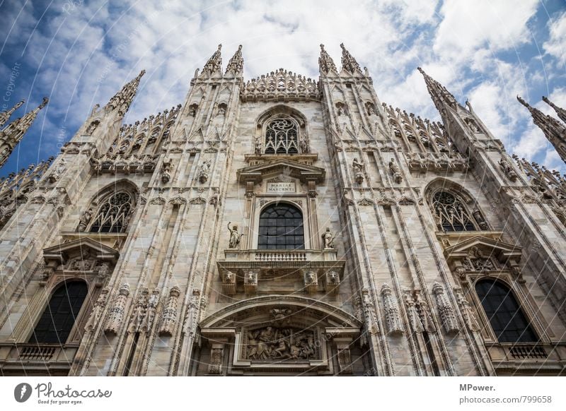 Milan dom Church Dome Palace Manmade structures Building Architecture Old Milano Duomo Clouds in the sky Colour photo Exterior shot Deserted Deep depth of field