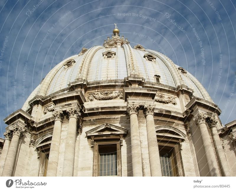 San Pietro in Vaticano Italy Rome St. Peter's Cathedral Domed roof Clouds Deities House of worship Sky Religion and faith God