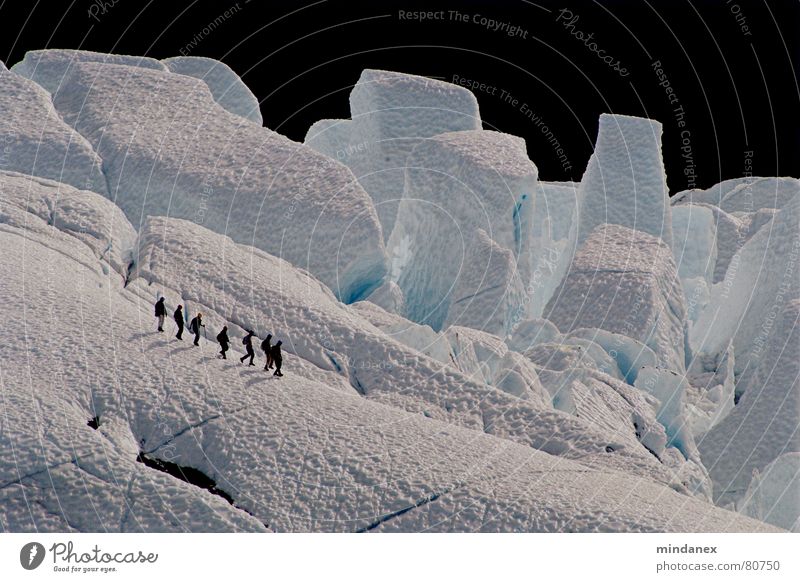 Ice giants (Matanuska Glacier) Winter White Ice climbing Alaska Mountain Snow Blue